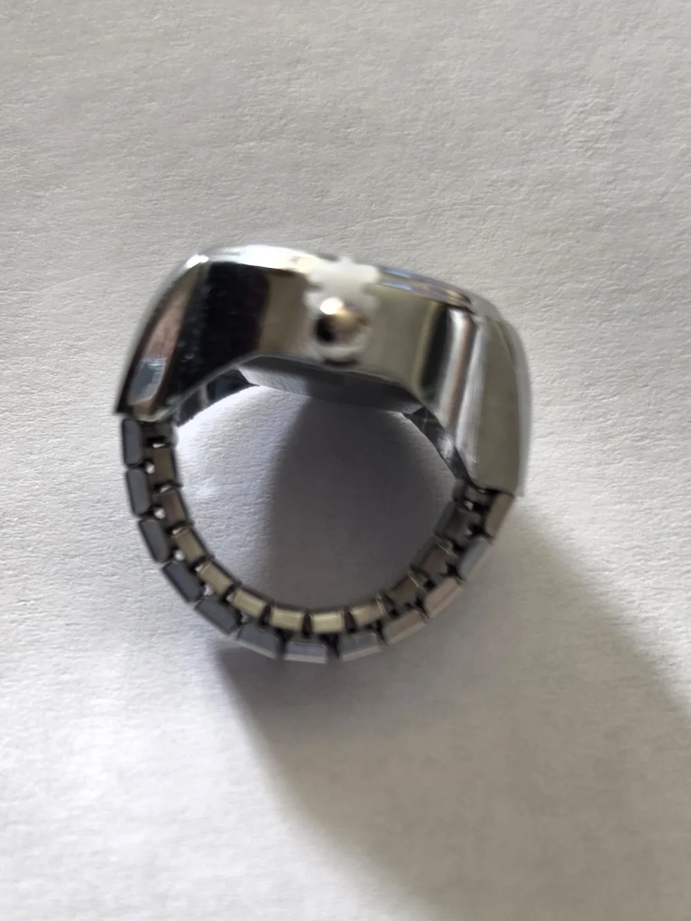 Vintage Punk Finger Watch Ring Retro Roman Quartz Mini Clock  Elastic  NEW